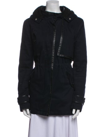 Maje Leather Faux Fur Coat