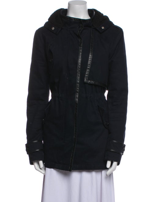 Maje Leather Faux Fur Coat