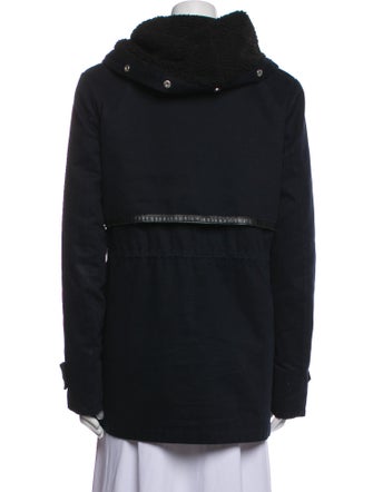 Maje Leather Faux Fur Coat