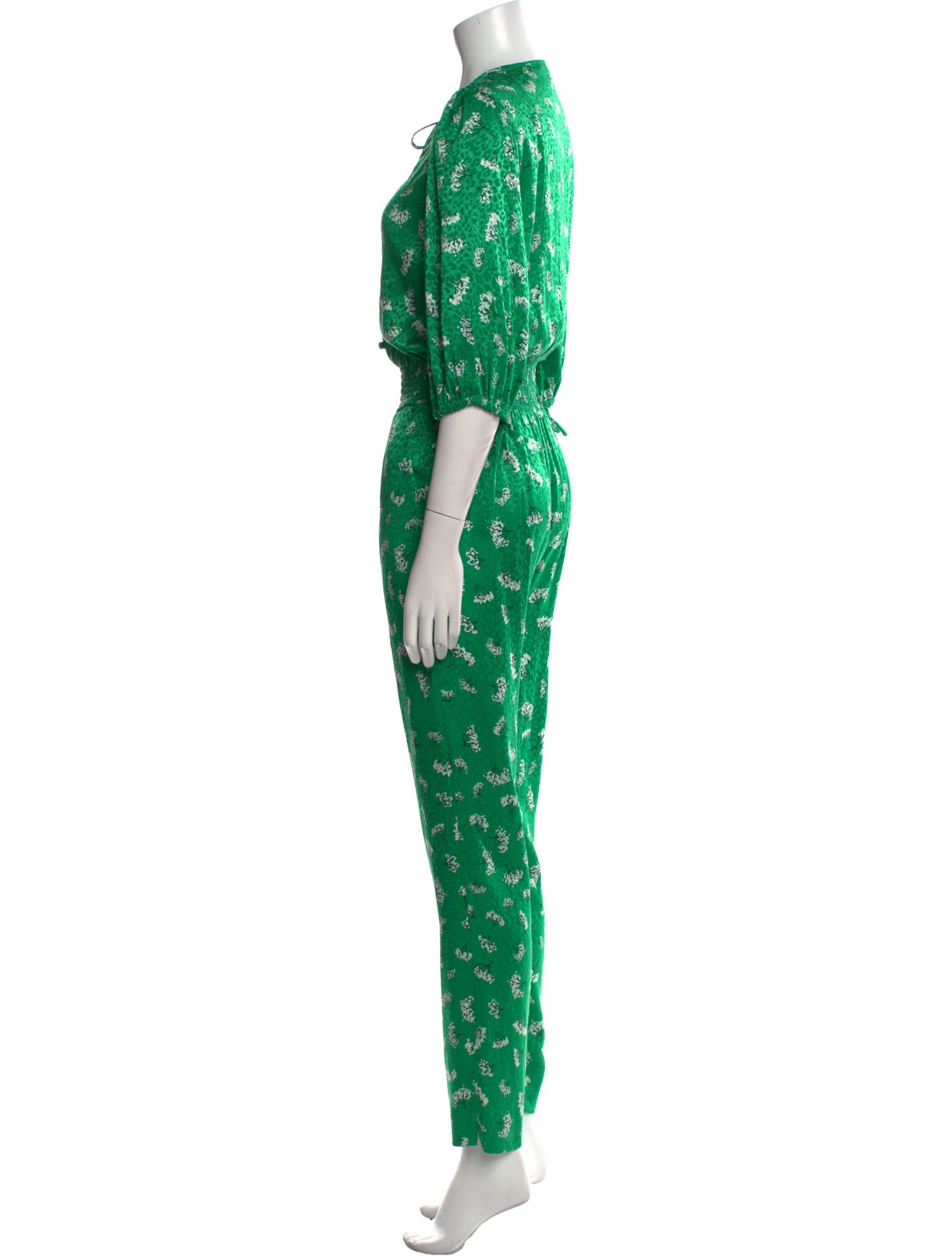 Maje Floral Print Crew Neck Jumpsuit