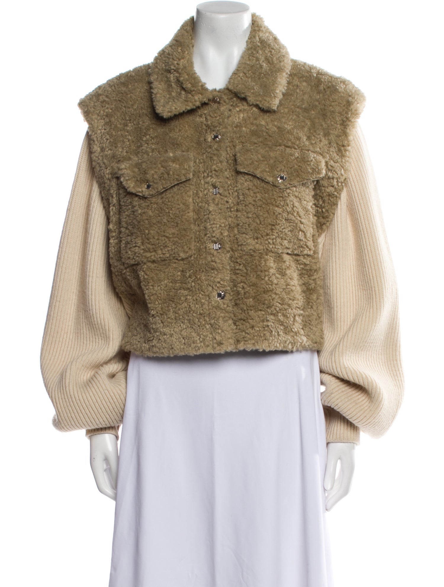 Maje Printed Faux Fur Jacket