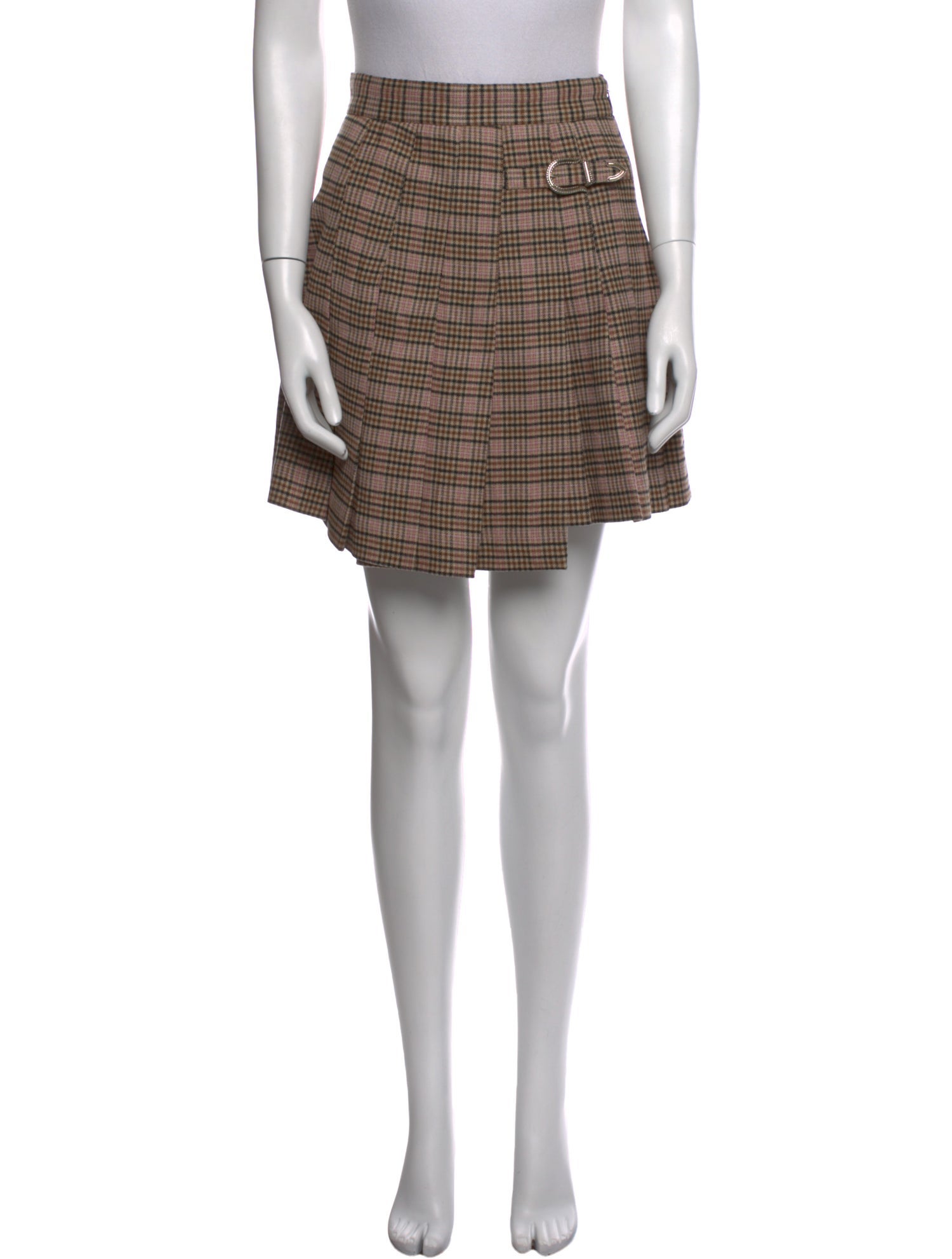 Maje Plaid Print Mini Skirt w/ Tags