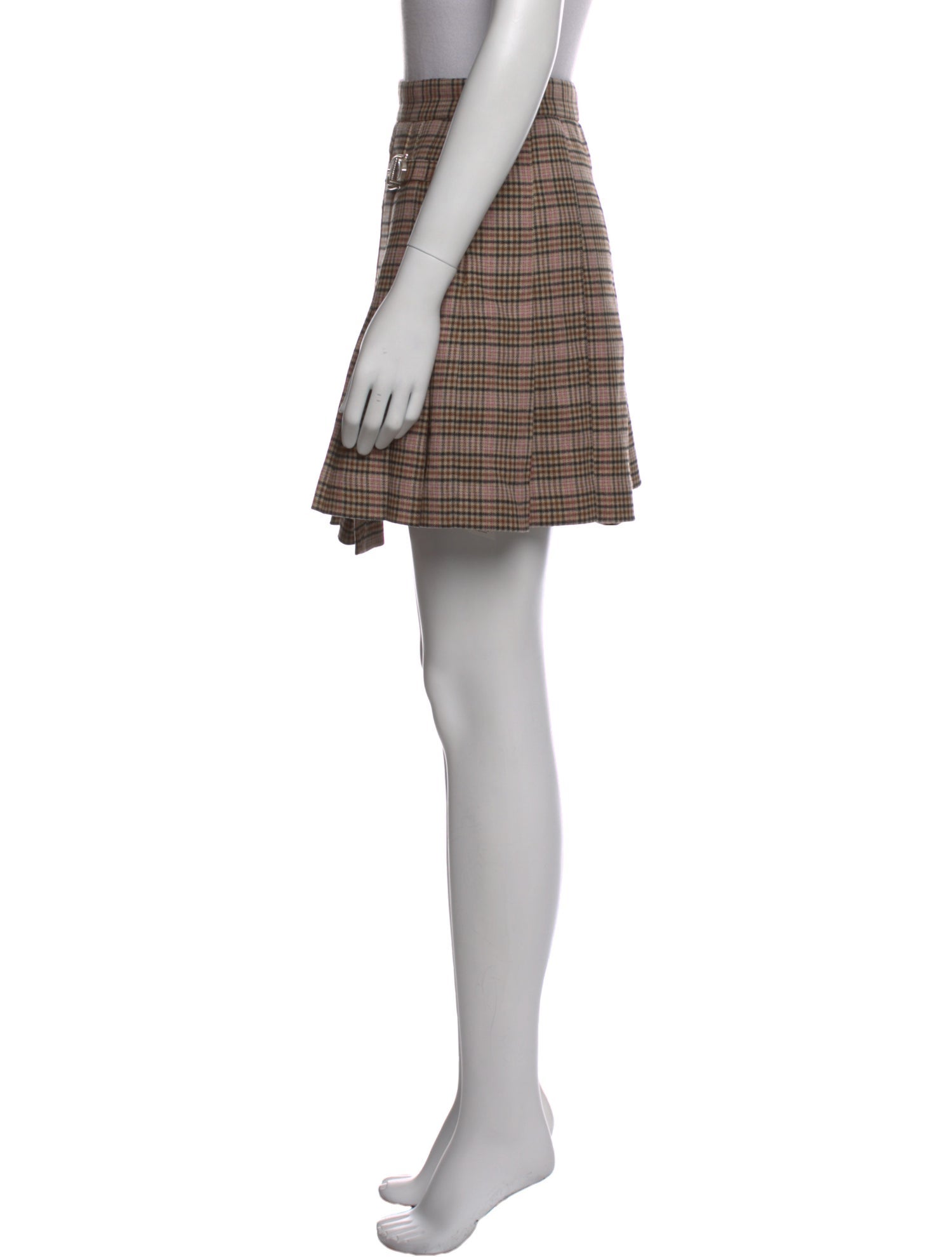 Maje Plaid Print Mini Skirt w/ Tags