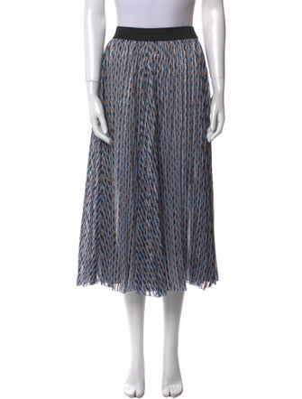 Maje Striped Midi Length Skirt