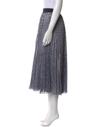 Maje Striped Midi Length Skirt