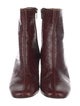 Maje Leather Animal Print Boots