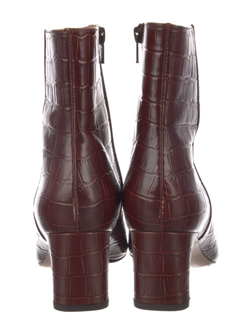 Maje Leather Animal Print Boots