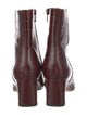 Maje Leather Animal Print Boots