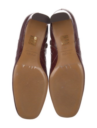 Maje Leather Animal Print Boots