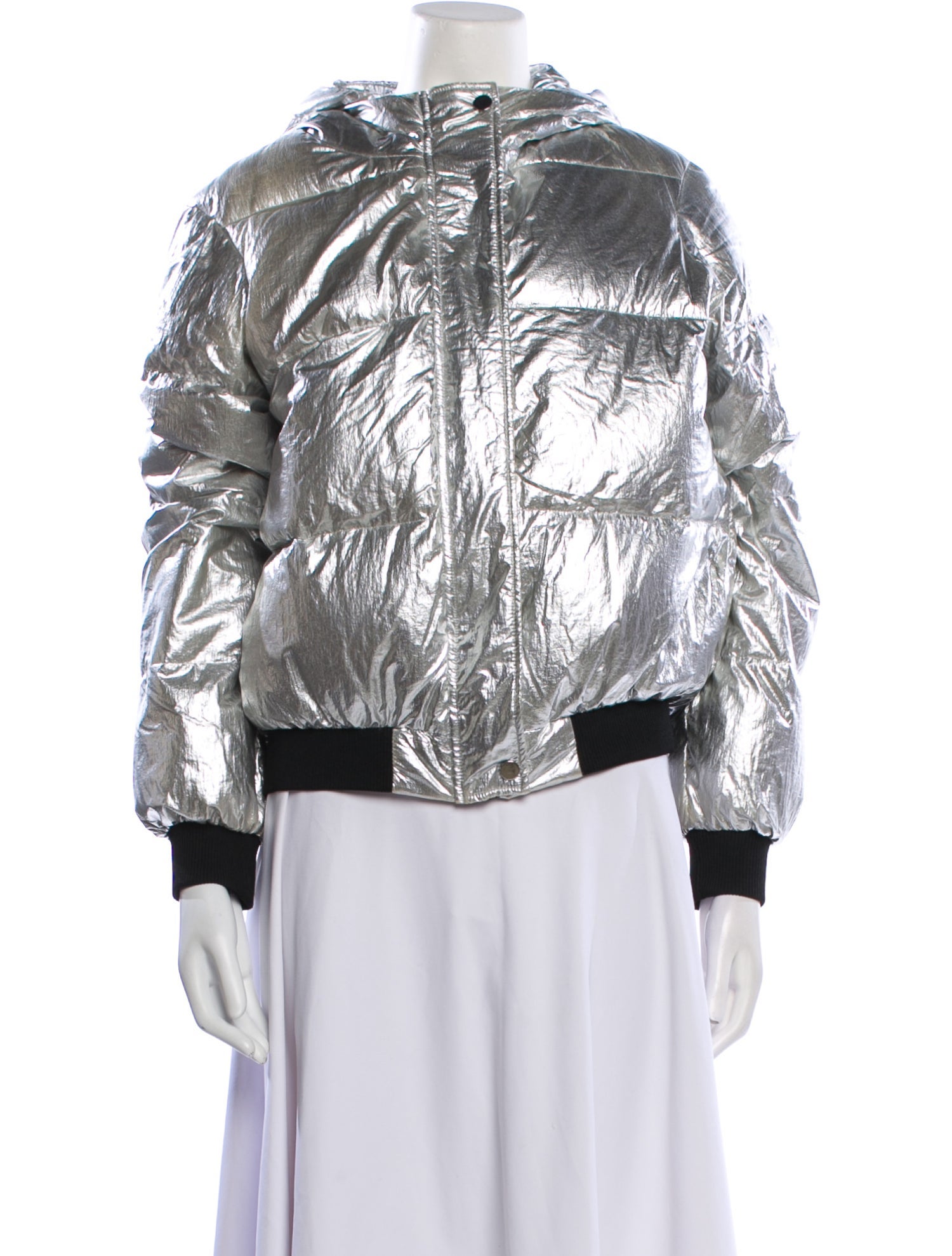 Maje Colorblock Pattern Down Jacket