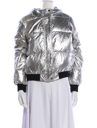 Maje Colorblock Pattern Down Jacket