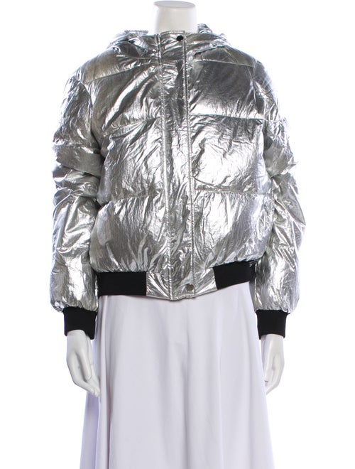 Maje Colorblock Pattern Down Jacket