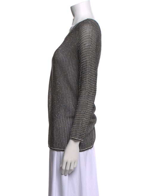 Maje Scoop Neck Three-Quarter Sleeve Top