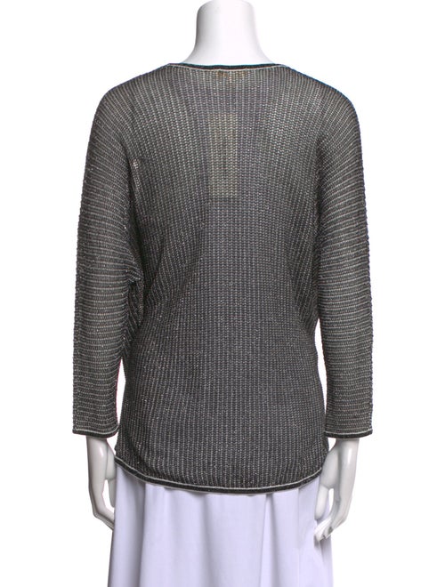 Maje Scoop Neck Three-Quarter Sleeve Top