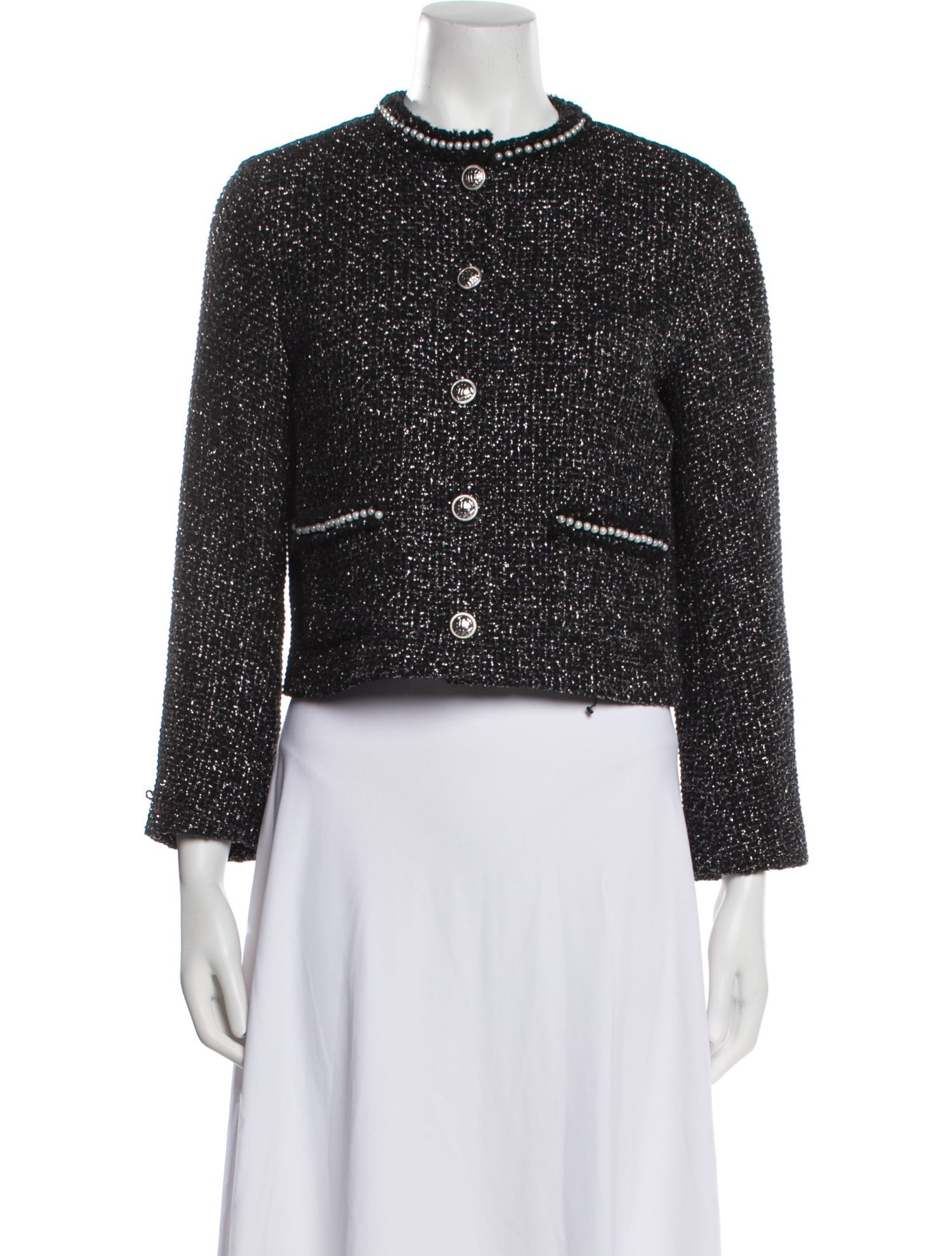 Maje Tweed Pattern Evening Jacket