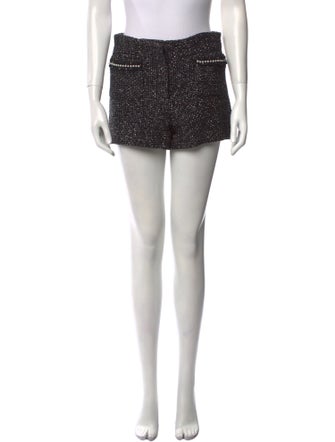 Maje Tweed Pattern Mini Shorts
