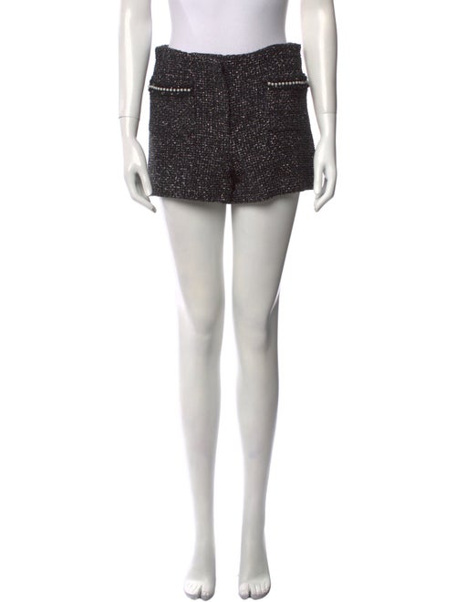 Maje Tweed Pattern Mini Shorts