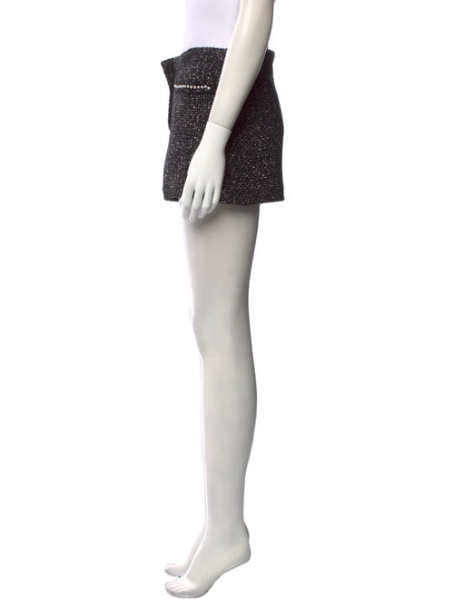 Maje Tweed Pattern Mini Shorts