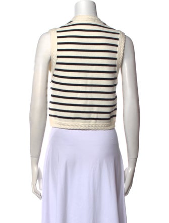 Maje Striped V-Neck Sweater