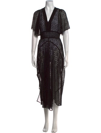 Maje Printed Long Dress