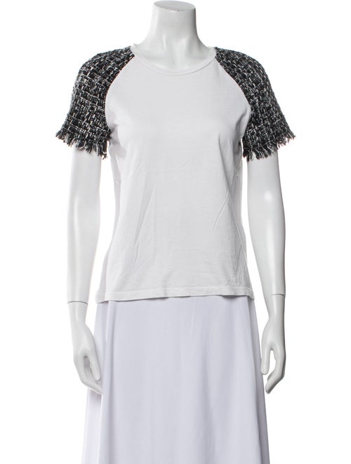 Maje Colorblock Pattern Scoop Neck T-Shirt