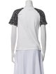 Maje Colorblock Pattern Scoop Neck T-Shirt