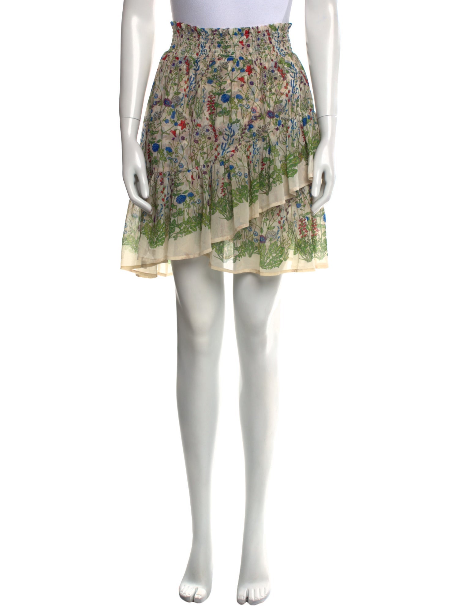 Maje Floral Print Knee-Length Skirt
