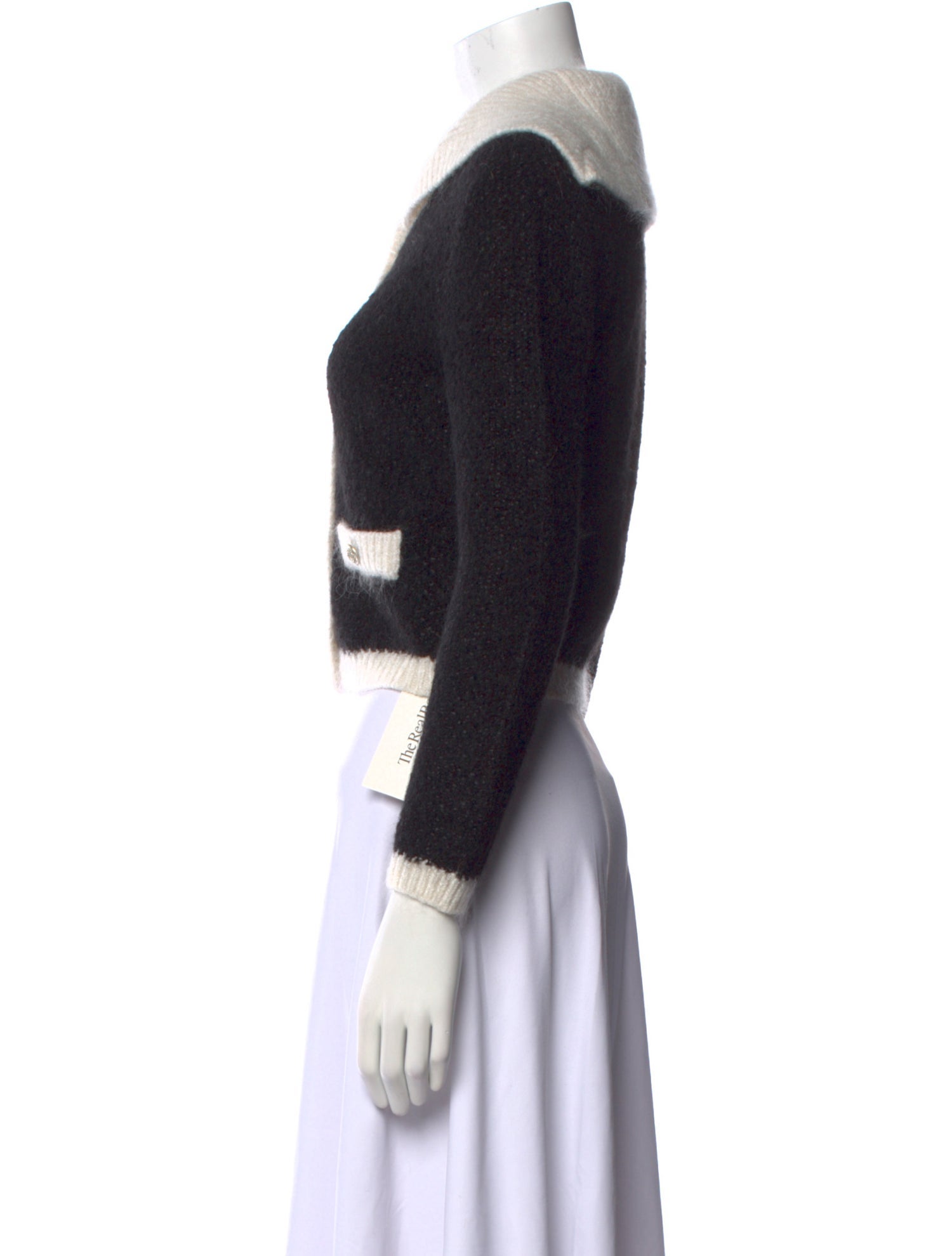 Maje Colorblock Pattern Sweater