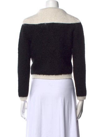 Maje Colorblock Pattern Sweater