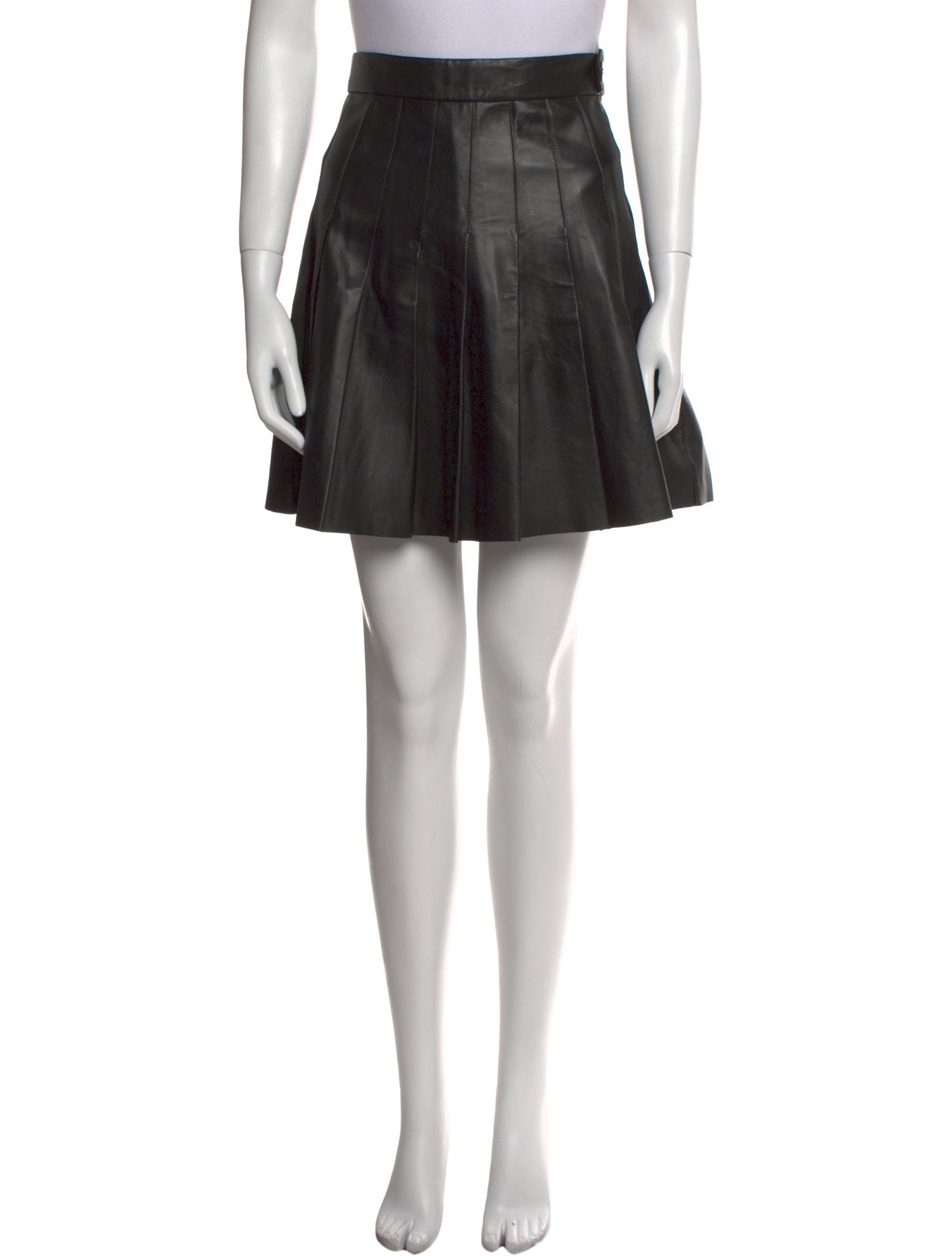 Maje Lamb Leather Mini Skirt
