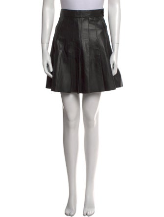 Maje Lamb Leather Mini Skirt