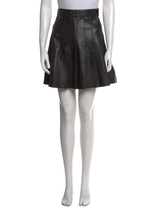 Maje Lamb Leather Mini Skirt