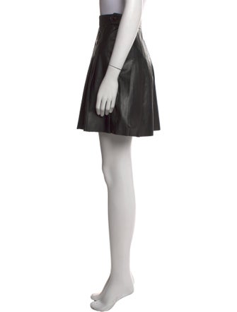 Maje Lamb Leather Mini Skirt