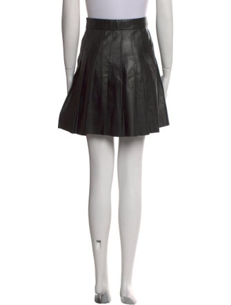 Maje Lamb Leather Mini Skirt