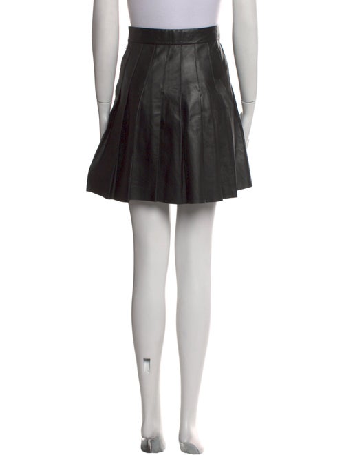 Maje Lamb Leather Mini Skirt