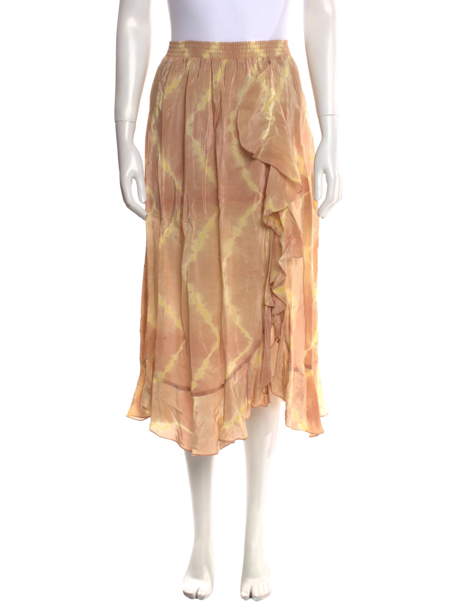 Maje Ruffle Embellishment Midi Length Skirt