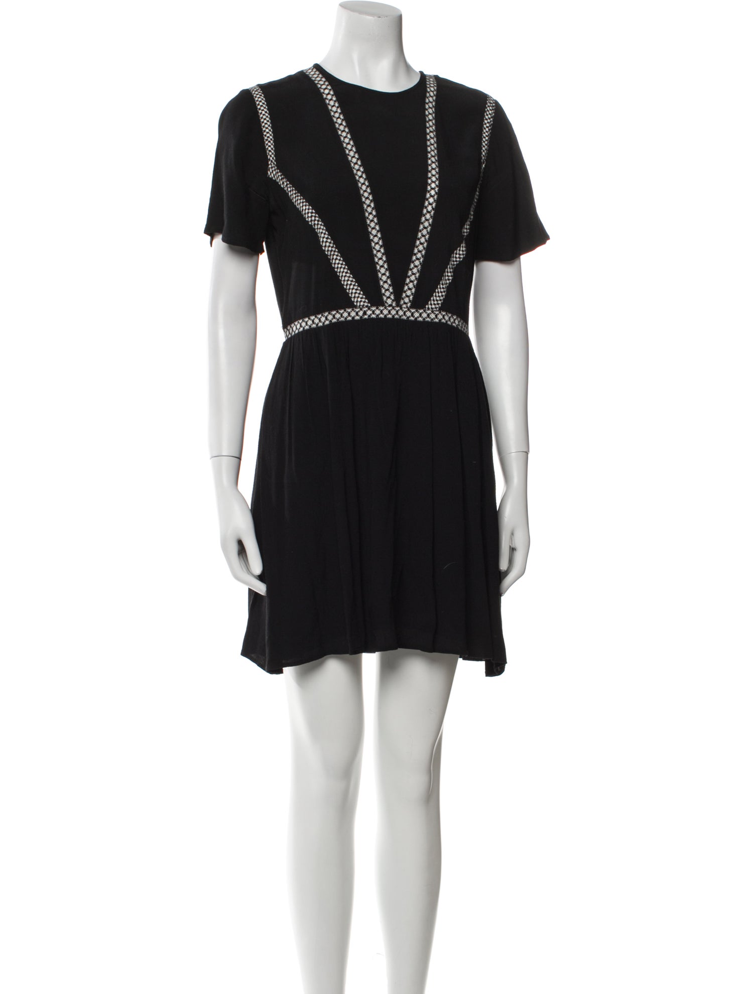 Maje Crew Neck Mini Dress