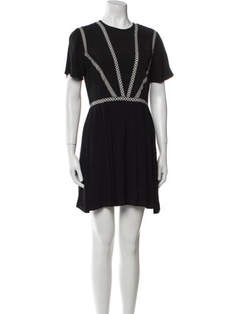 Maje Crew Neck Mini Dress