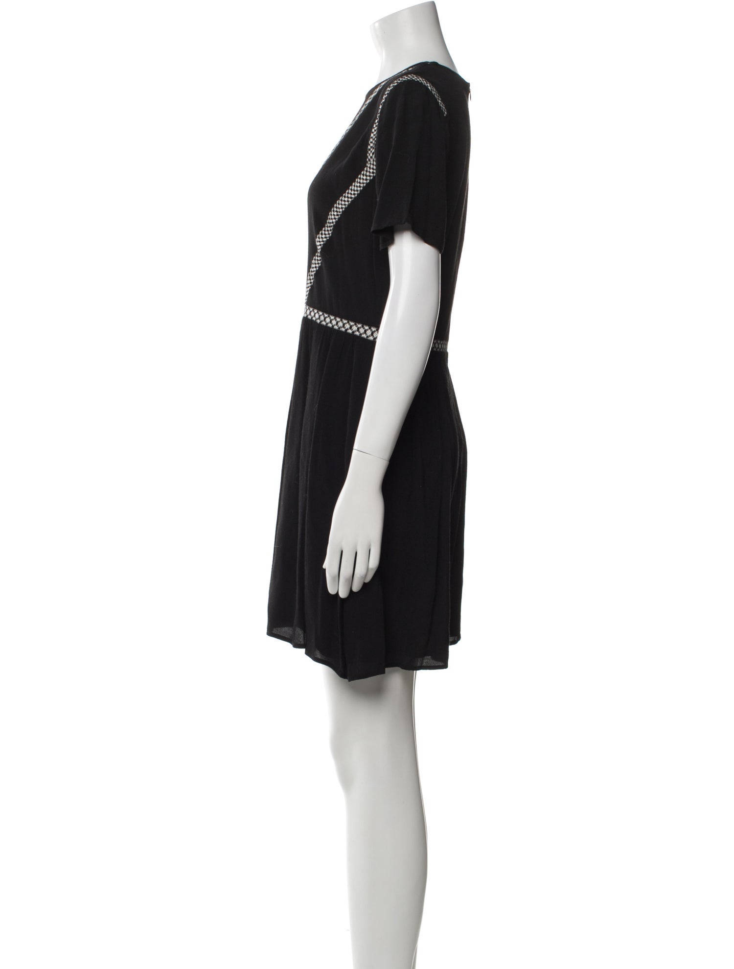 Maje Crew Neck Mini Dress
