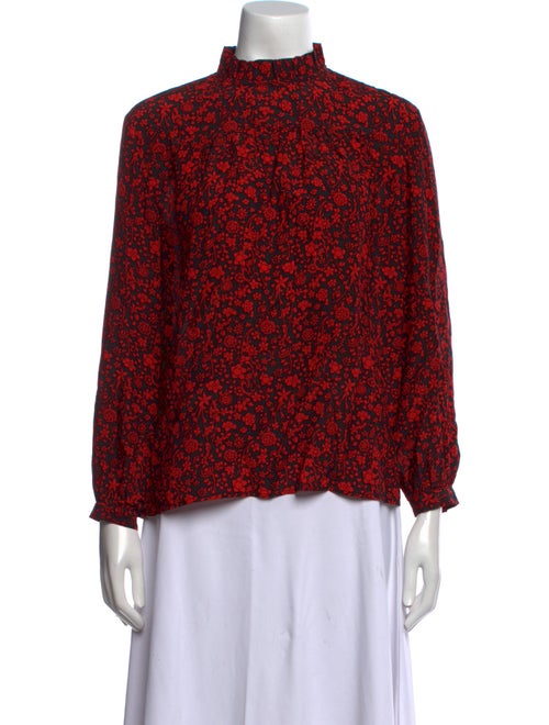 Maje Silk Floral Print Blouse
