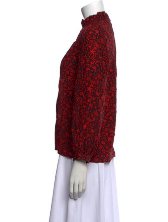Maje Silk Floral Print Blouse