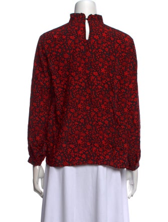 Maje Silk Floral Print Blouse