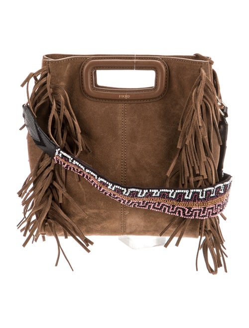 Maje Suede Top Handle Bag