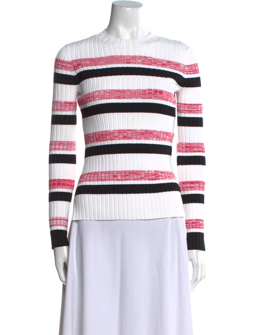 Maje Striped Mock Neck Sweater