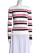 Maje Striped Mock Neck Sweater