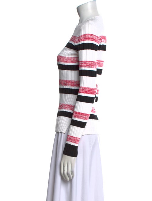 Maje Striped Mock Neck Sweater