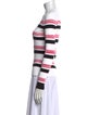 Maje Striped Mock Neck Sweater