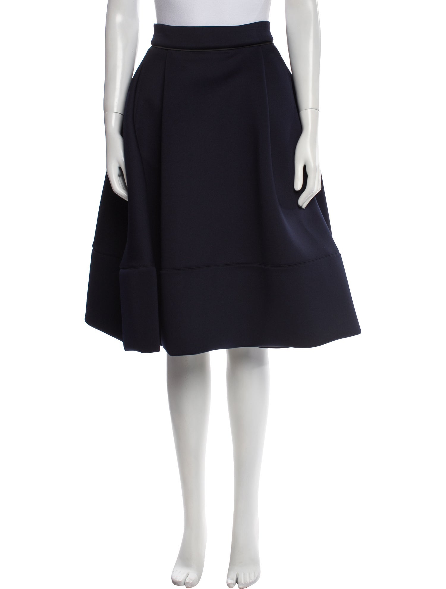 Maje Pleated Accents Knee-Length Skirt