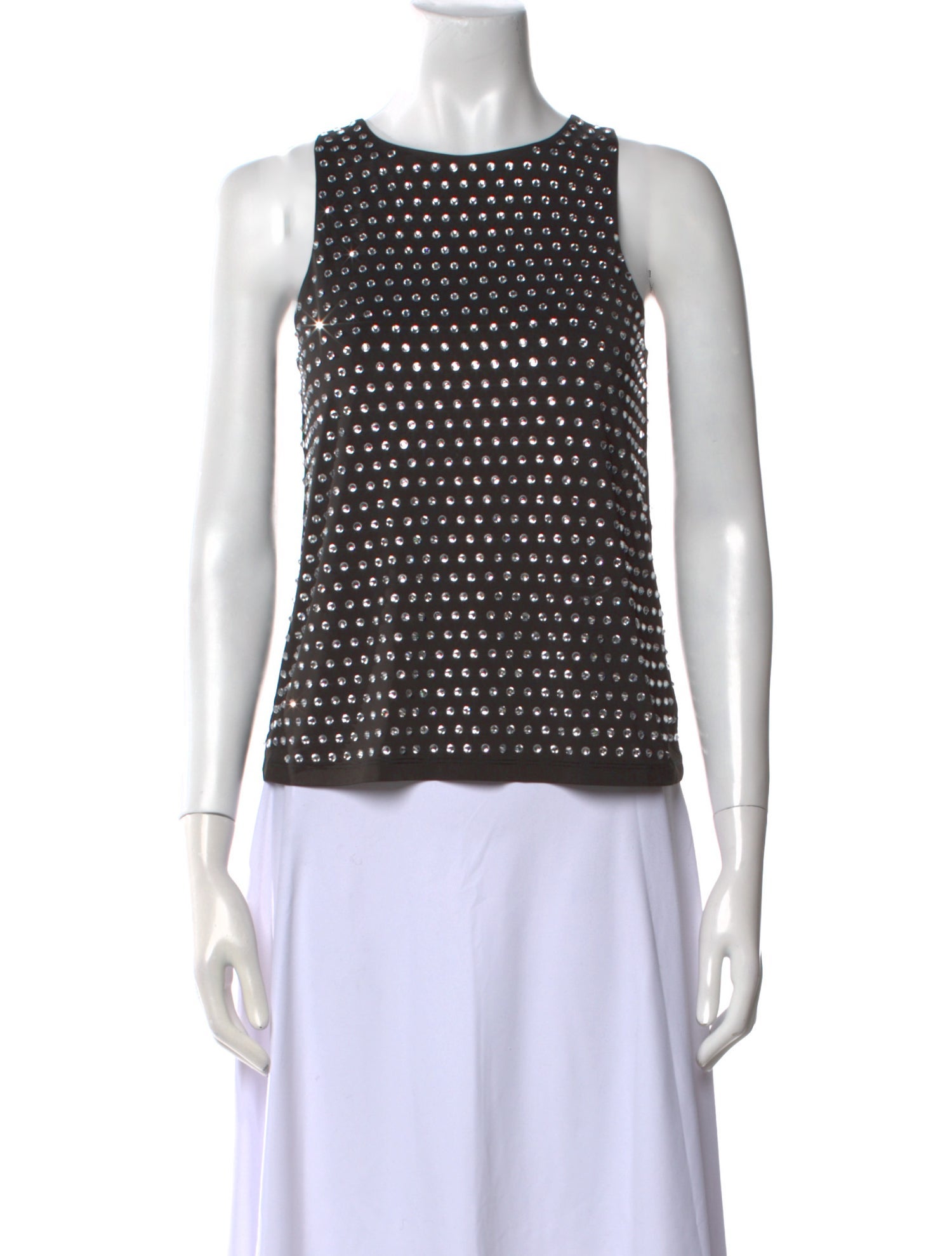 Maje Polka Dot Print Crew Neck Crop Top w/ Tags