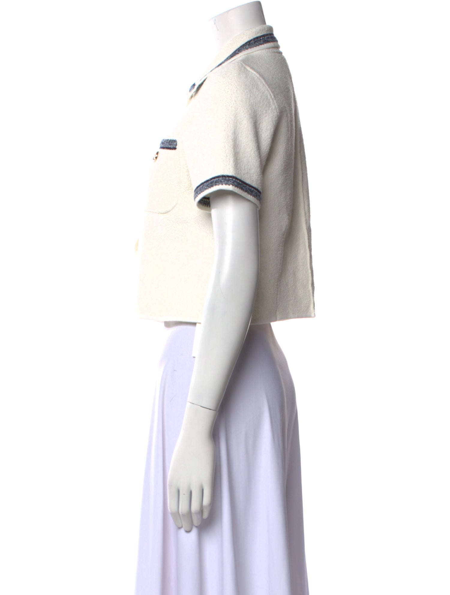 Maje Short Sleeve Crop Top